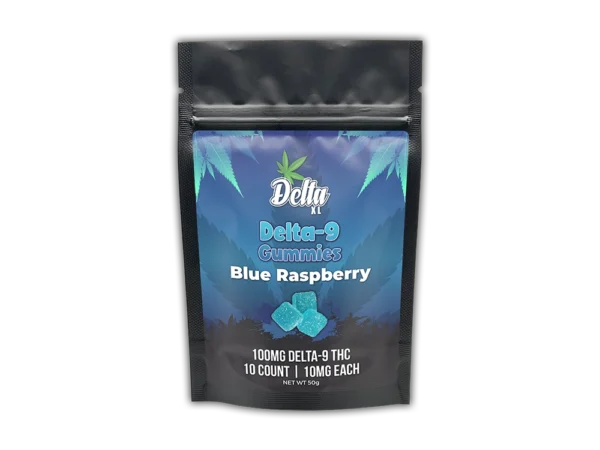 Delta-9 Gummies Blue Raspberry 10Ct