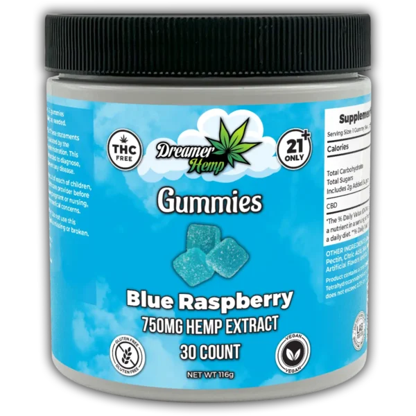 CBD Gummies 750mg 30ct Blue Raspberry