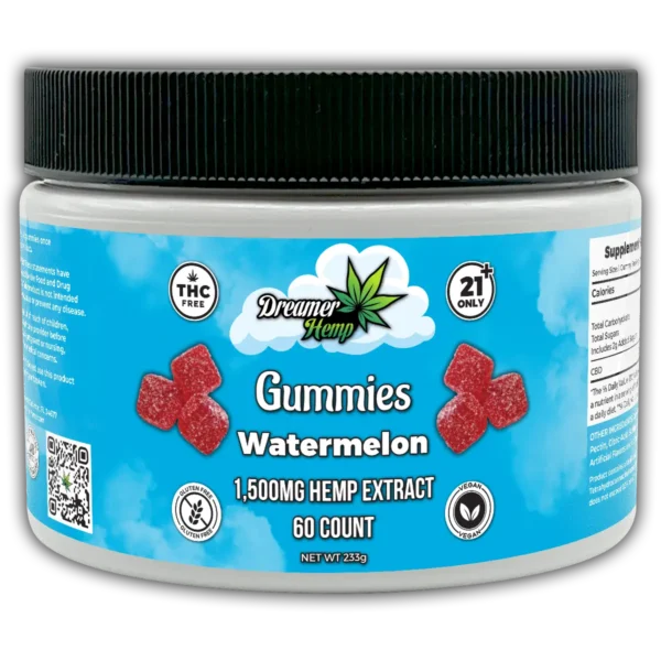 CBD Gummies 1500mg 60ct Watermelon