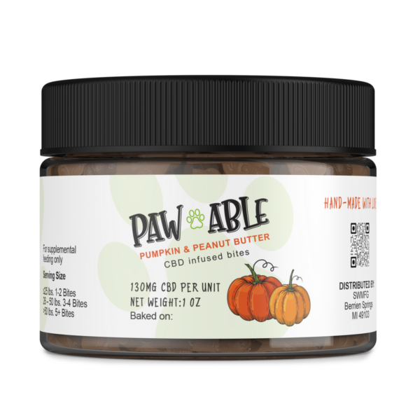 Pumpkin & Peanut Butter CBD Dog Treats 5mg - 130mg