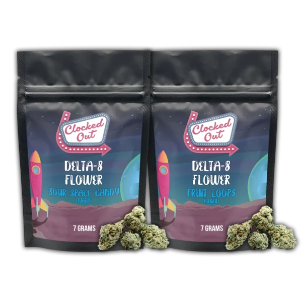 Delta-8 Flower 14g 2-Pack Fruit Loops/Sour Space Candy