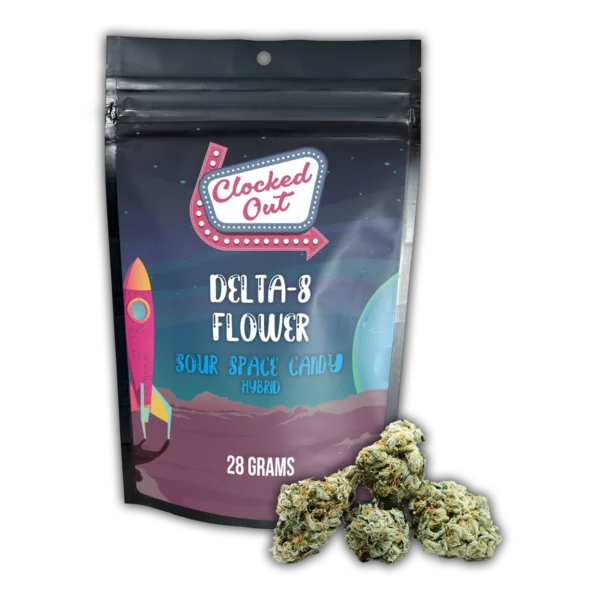 Delta-8 Flower 28g Sour Space Candy-Hybrid