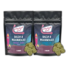 Clocked_Out_Moonrocks_delta8_14g_2_pack-7g-7g-Bubba-Kush-Indica-7g-Cherry-Pie-Hybrid.webp