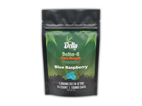 Delta-8 Extra Strength Gummies Blue Raspberry 10ct