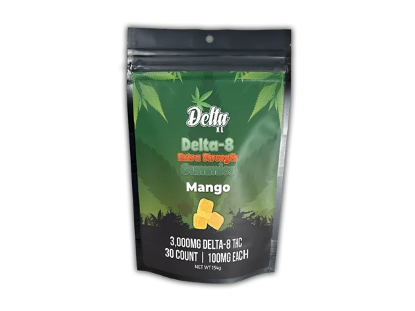 Delta-8 Extra Strength Gummies Mango 30ct