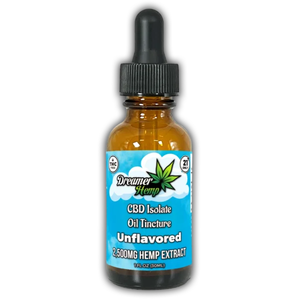 CBD Isolate Oil Tincture 2500mg Unflavored 30ml